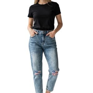 Trendy Blue Distressed Women's Jeans